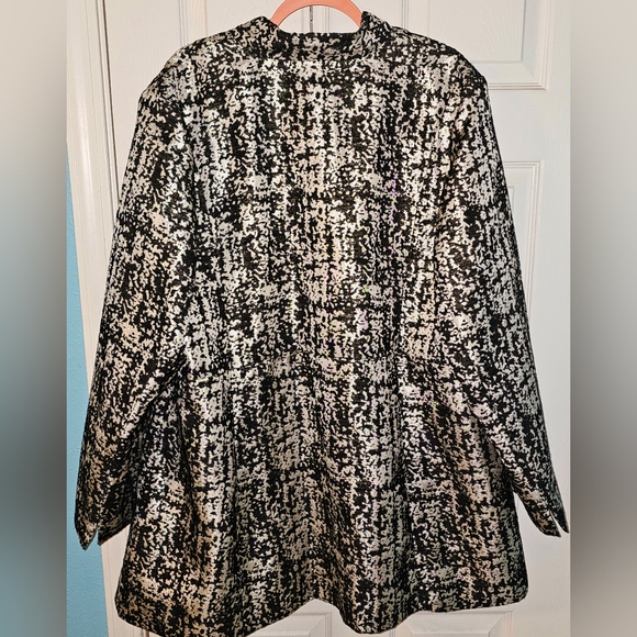 Lane Bryant Women’s Jacket Coat Black/Gold Dressy Gorgeous Size 22/24 - Picture 2 of 5